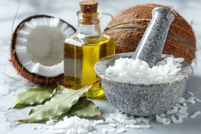 Éliminez vos pellicules de manière naturelle avec l'huile de coco et le laurier